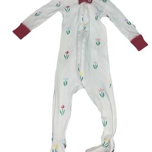 The Beaufort Bonnet Company Tulip Night Nights Footed Pajamas 3/6 Months